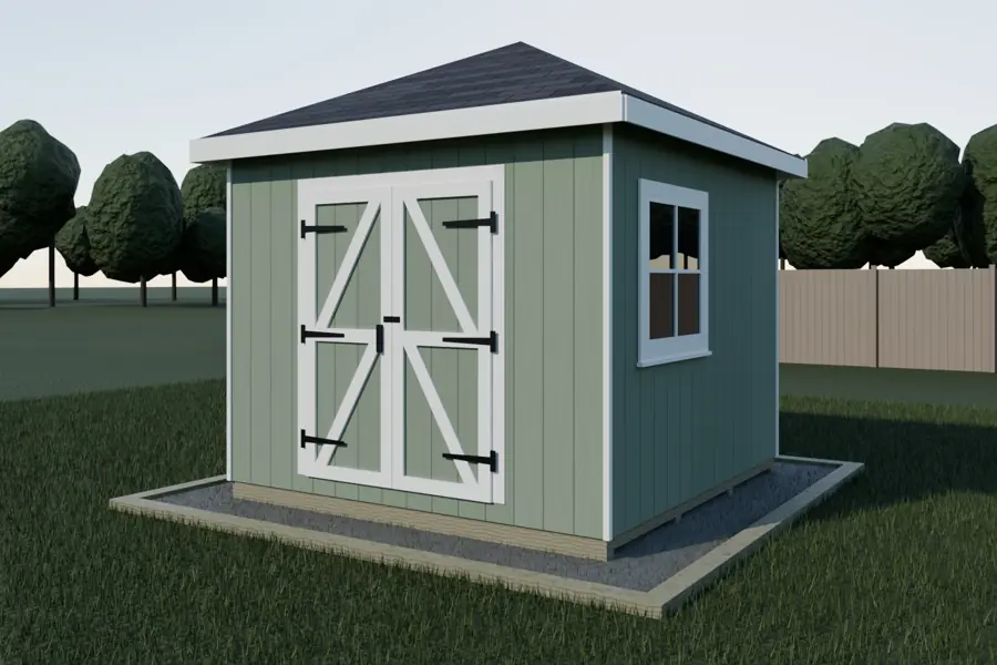 Hip roof shed render