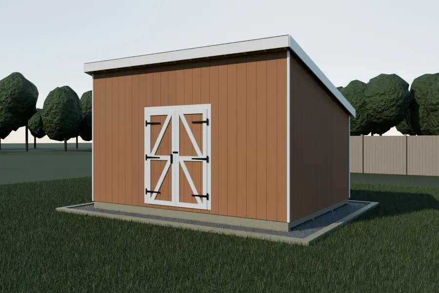 Lean-to shed render