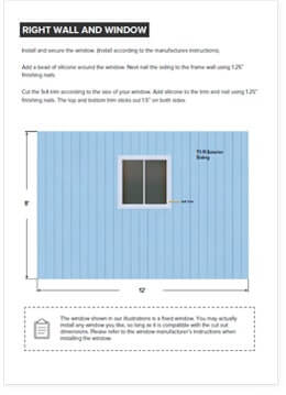 Simple, Easy to Understand Step by Step Instructions (12x16 Gable Storage Shed Plan Double Door)