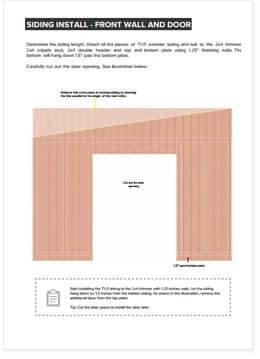 12x18 Lean-To shed plan step by step instructions