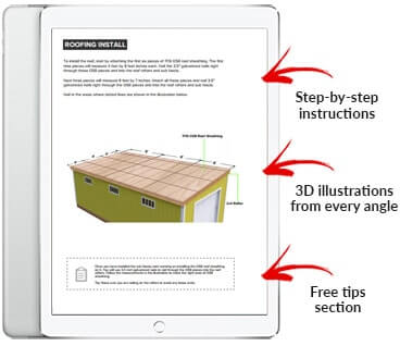 12x24 Lean-To shed plan pdf