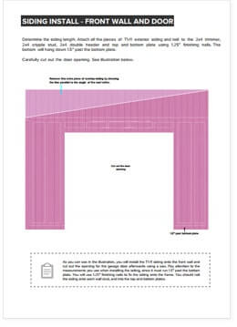 14x14 Lean-To shed plan step by step instructions