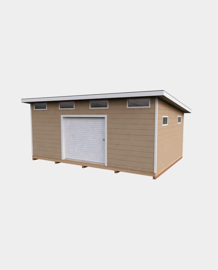 14x20 Lean-To DIY shed 3D