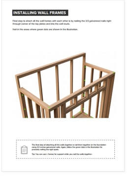 4x8 Lean-To shed plan visual
