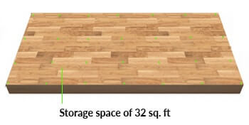 4x8 Lean-To shed space