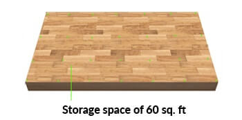 6x10 Lean-To shed space