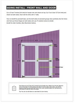 8x16 Lean-To shed plan step by step instructions