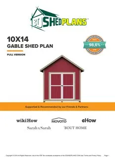 Cover page of the 10x14 Gable Storage Shed Plan