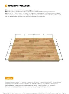 Floor installation page of the 10x14 Gable Storage Shed Plan