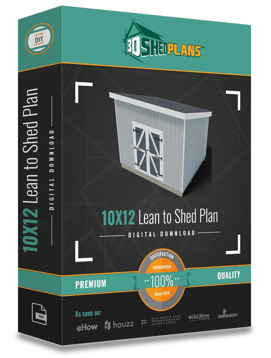 10x12 Lean-To Storage Shed Plan PDF