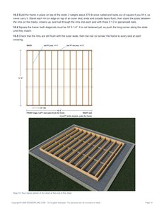Floor installation page of the 12x14 Gable Storage Shed Plan