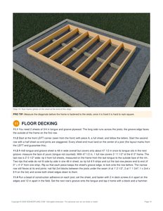 Floor installation page of the 6x8 Gable Storage Shed Plan