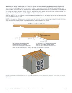 Hip rafters page of the 8x12 Hip Roof Storage Shed Plan