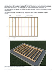 Floor installation page of the 8x12 Lean-To Storage Shed Plan