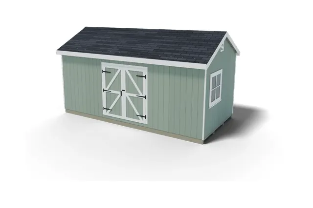 10×20 Gable shed plan, 3D view