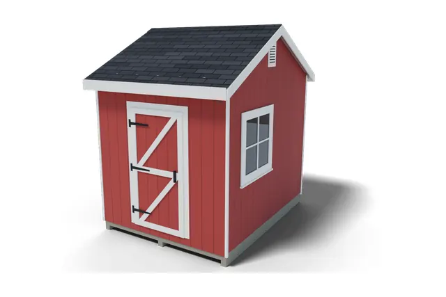 10×8 Gable shed plan, 3D view