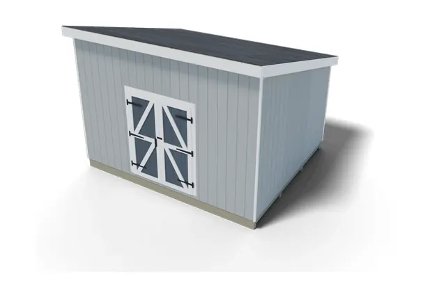 12×14 Lean-to shed plan, 3D view