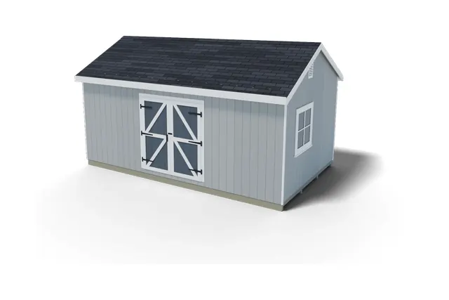 12×20 Gable shed plan, 3D view