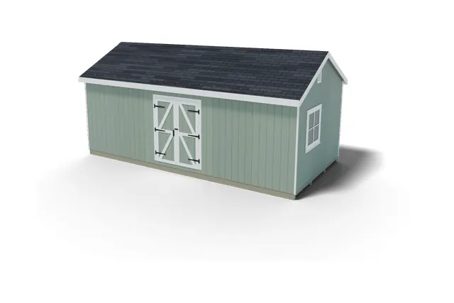 12×24 Gable shed plan, 3D view