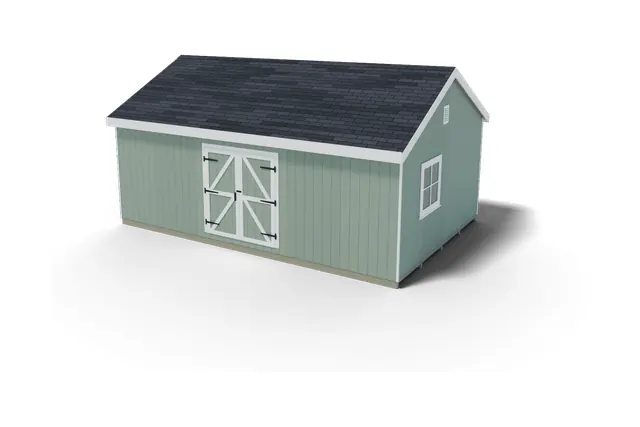16×24 Gable shed plan, 3D view