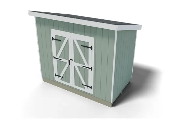 6×10 Lean-to shed plan, 3D view