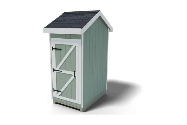 6×4 Gable shed plan, 3D view