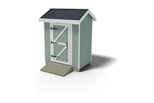 6×4 Gable shed plan, 3D view