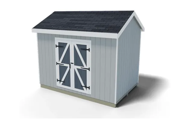 8×12 Gable shed plan, 3D view