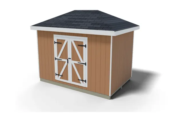 8×12 Hip Roof shed plan, 3D view