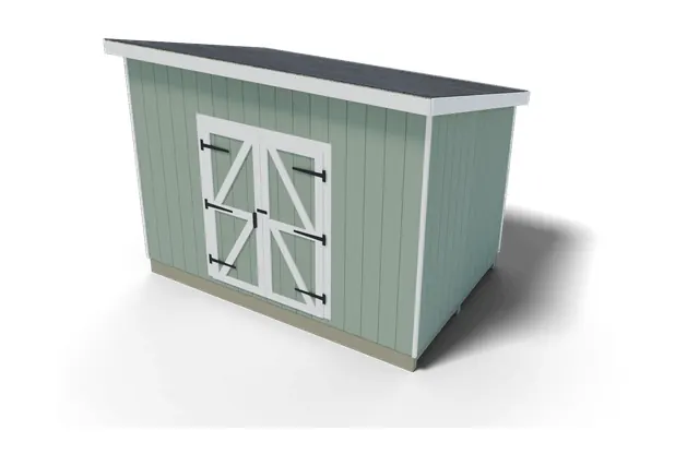 8×12 Lean-to shed plan, 3D view