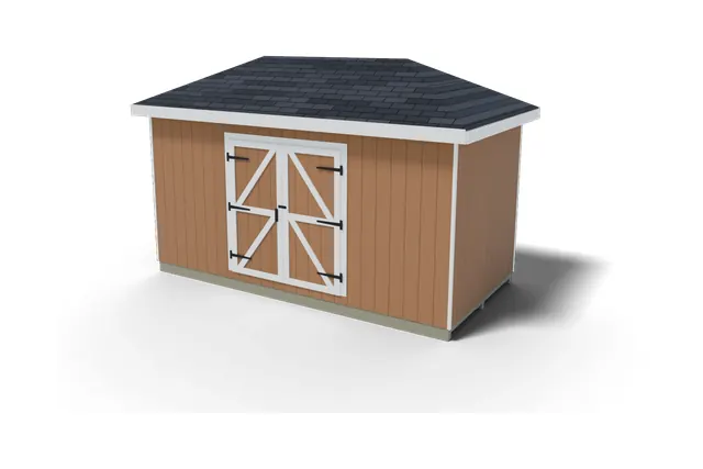 8×16 Hip Roof shed plan, 3D view