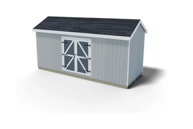 8×20 Gable shed plan, 3D view