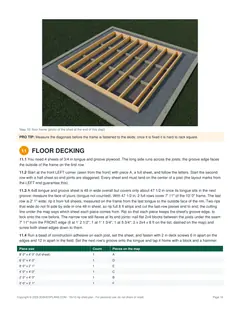 Floor installation page of the 10x10 Hip Roof Shed Plan