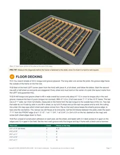 Floor installation page of the 10x14 Lean-To Storage Shed Plan
