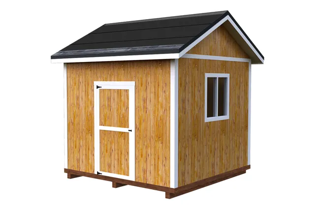 12×10 Gable shed plan: roof rafters drawing