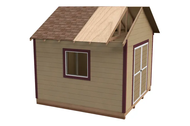 12×12 Gable shed plan: roof rafters drawing