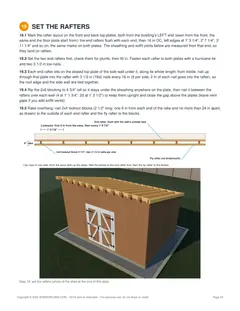 Roof rafters page of the 12x16 Lean-To Storage Shed Plan