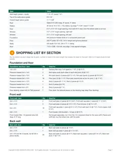 Material list page of the 12x18 Gable Storage Shed Plan