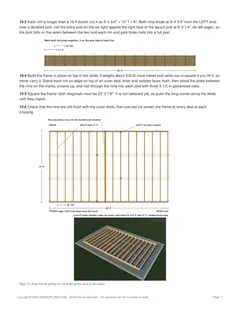 Floor installation page of the 12x20 Lean-To Storage Shed Plan