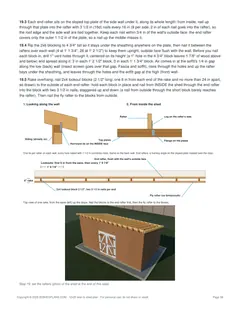 Roof rafters page of the 12x20 Lean-To Storage Shed Plan