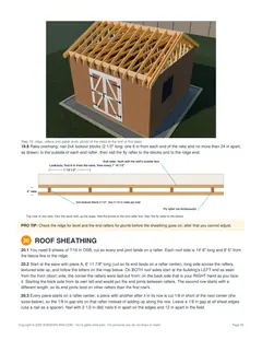 Roof rafters page of the 14x14 Gable Storage Shed Plan