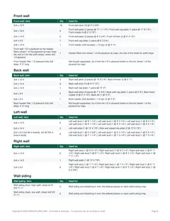 Material list page of the 14x18 Lean-To Storage Shed Plan