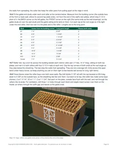 Roof rafters page of the DIY 14x24 Gable Storage Shed Plan