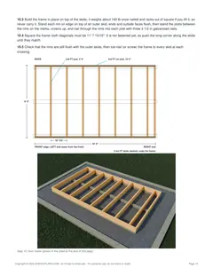 Floor installation page of the DIY 6x10 Lean-To Storage Shed Plan
