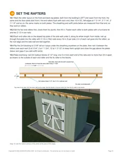 Roof rafters page of the DIY 6x10 Lean-To Storage Shed Plan