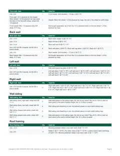 Material list page of the 6x8 Lean-To Storage Shed Plan