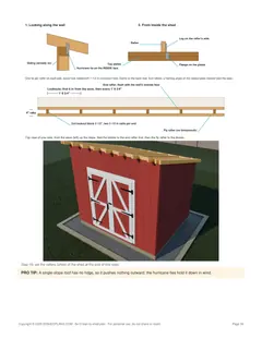 Roof rafters page of the 8x10 Lean-To Storage Shed Plan