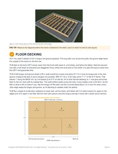 Floor installation page of the DIY 8x12 Gable Storage Shed Plan