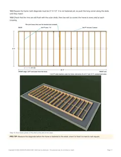 Floor installation page of the 8x20 Lean-To Storage Shed Plan