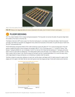 Floor installation page of the DIY 8x8 Gable Storage Shed Plan